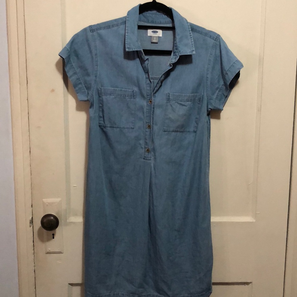 Woman’s denim dress